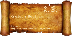 Kreisch Beatrix névjegykártya